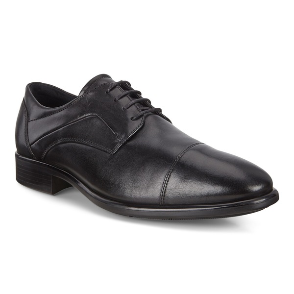 Men Black Leather Cityray Shoes
