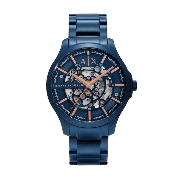 Men Blue Stainless Steal Analog Watch