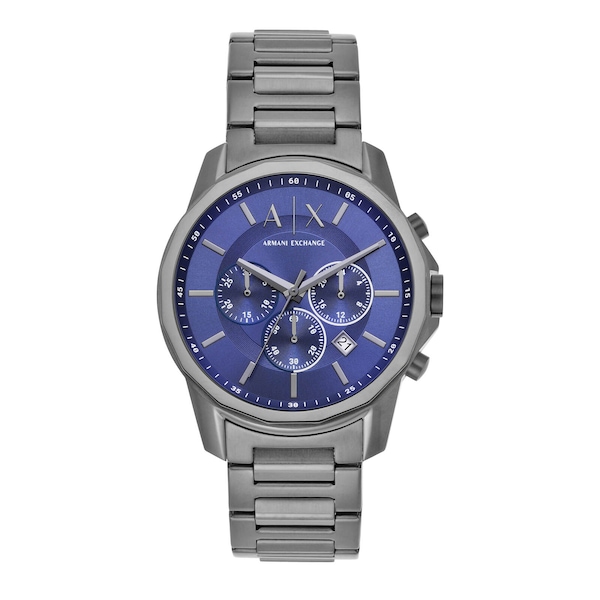 Men Gun Metal Chronograph Qwartz Watch